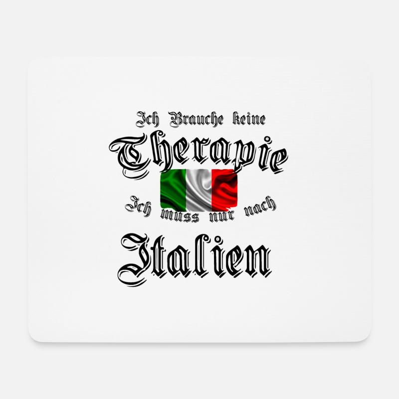 ich brauche italien - Mousepad (Querformat) - Weiß