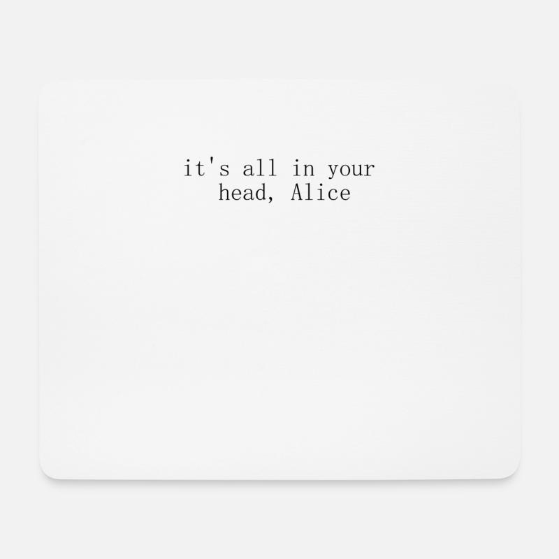 Alice im Wunderland - Mousepad (Querformat) - Weiß
