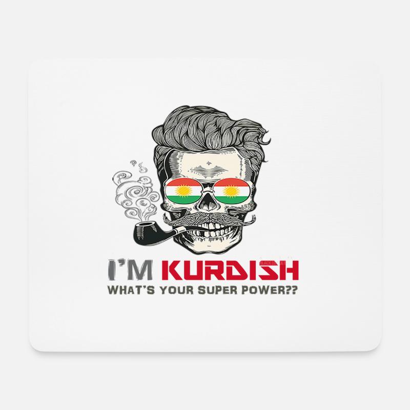 kurde tshirt für kurd - Mousepad (Querformat) - Weiß