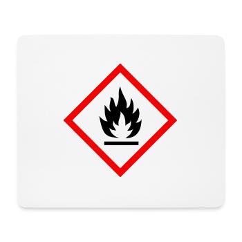 Attention inflammable - Tapis de souris (format paysage) - blanc - Devant