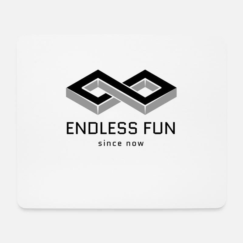 Endloser Spaß fun - Mousepad (Querformat) - Weiß