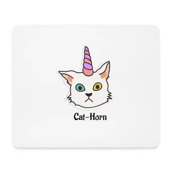 Cat Horn - Mouse Pad (horizontal) - white - Front