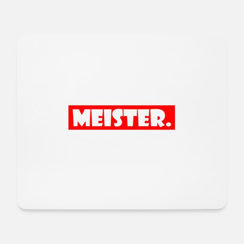 Meister - Mousepad (Querformat) - Weiß