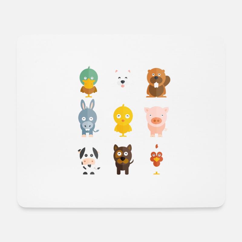 Farm Animals - Mouse Pad (horizontal) - white