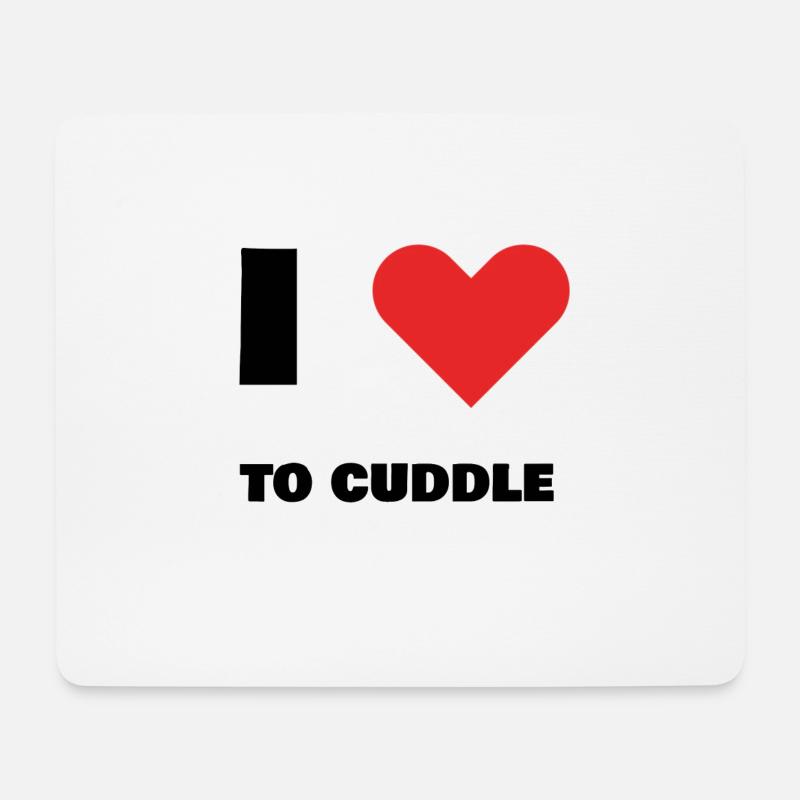 ilovecuddle - Mousepad (Querformat) - Weiß