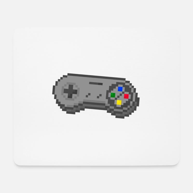 3D Snes Controller - Mousepad (Querformat) - Weiß