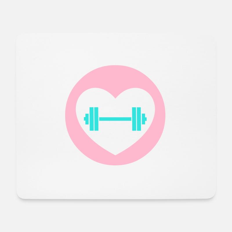I love sport - Mousepad (Querformat) - Weiß