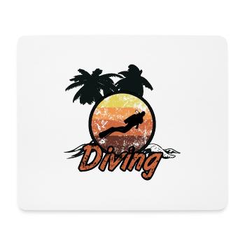 tauchen taucher diving Tauchsport - Mousepad (Querformat) - Weiß - Vorne