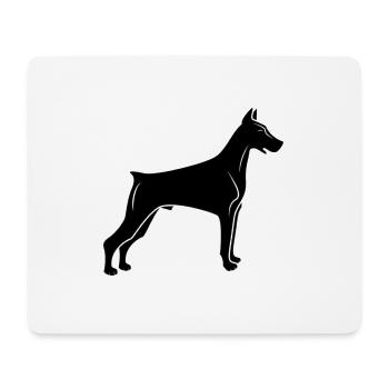 Doberman - Tapis de souris (format paysage) - blanc - Devant