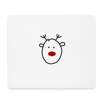 Rudolf Weihnachten Geschenkidee - Mousepad (Querformat) - Weiß - Vorne