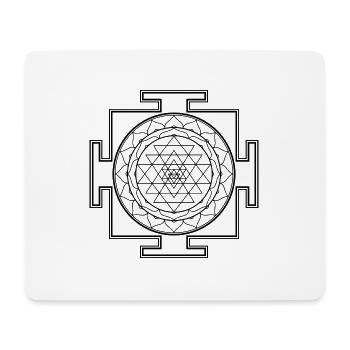 Sri Yantra (schwarz) - Mouse Pad (horizontal) - white - Front