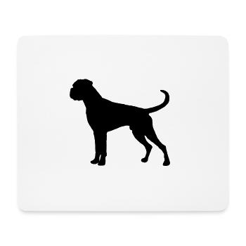 Boxer Hund Deutscher Boxer Silhouette Haustier - Mousepad (Querformat) - Weiß - Vorne