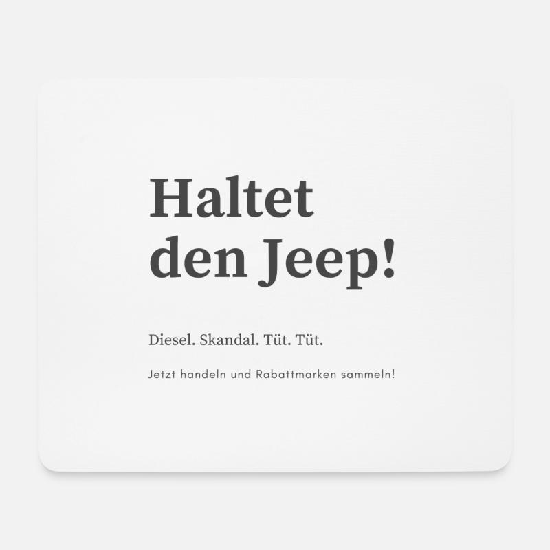 Haltet den Jeep! - Mousepad (Querformat) - Weiß