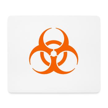 Biohazard symbol Orange Auf dem Herzen - Mousepad (Querformat) - Weiß - Vorne