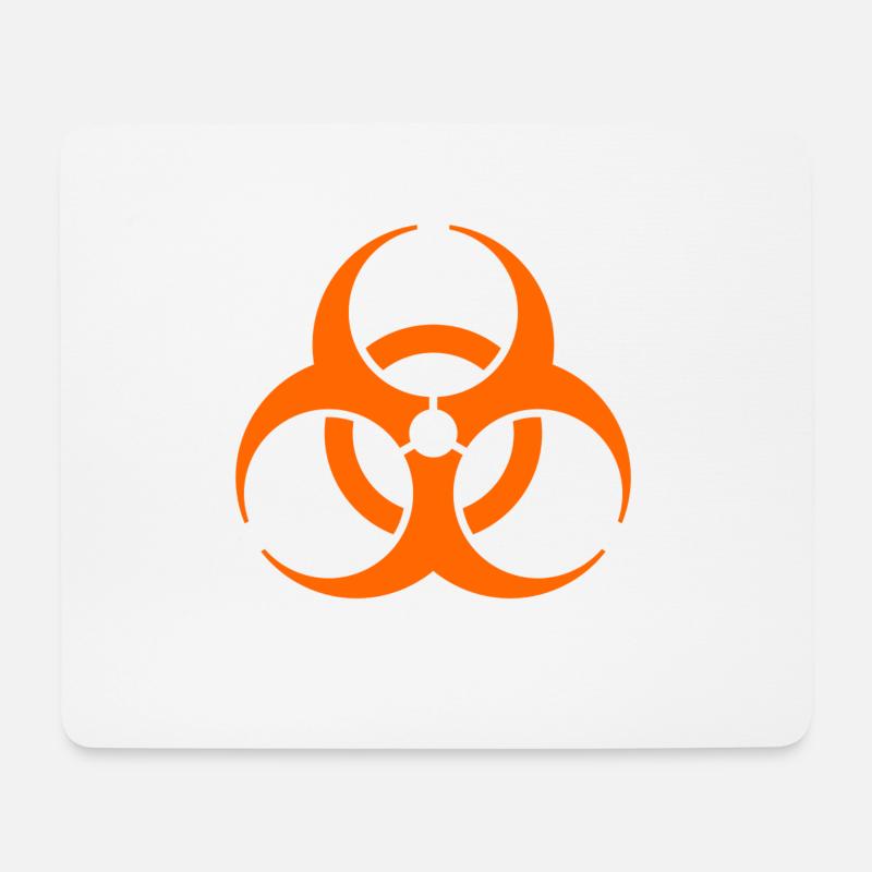 Biohazard symbol Orange Auf dem Herzen - Mousepad (Querformat) - Weiß