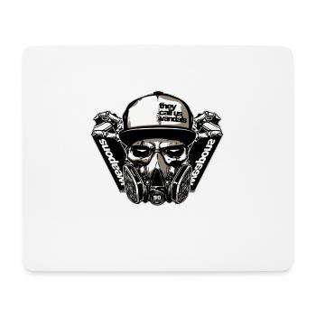 gas mask - Mouse Pad (horizontal) - white - Front