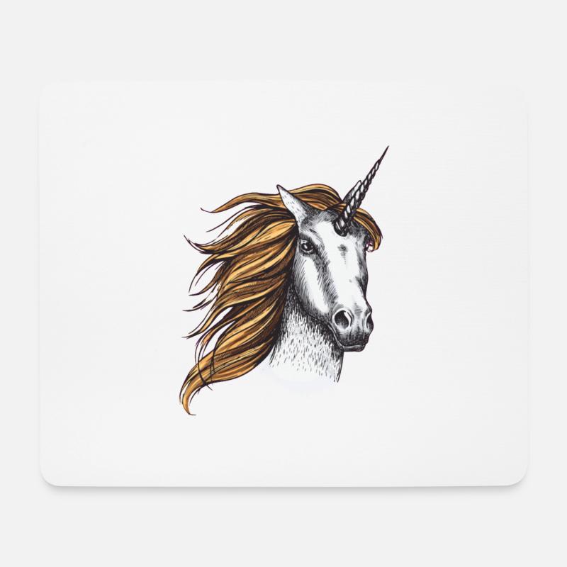 Licorne - Mousepad (Querformat) - Weiß