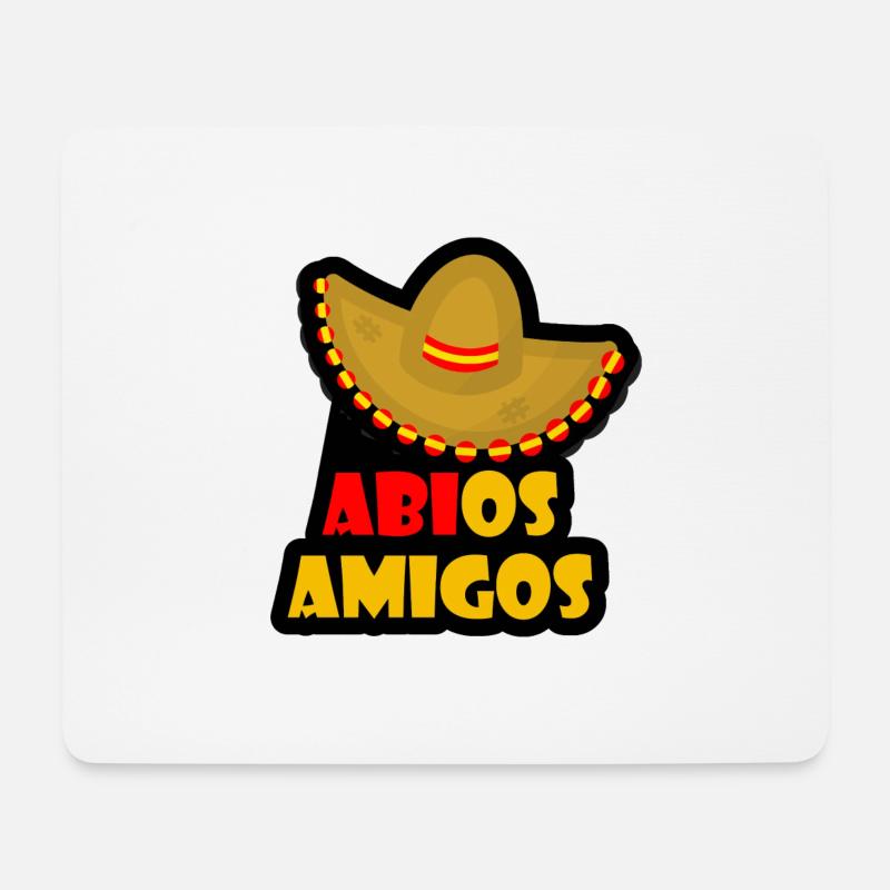 Abios Amigos Abitur Spruch - Mousepad (Querformat) - Weiß
