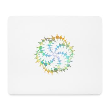 Kornkreis / Crop Circle Spiral - Galaxy Universum - Mousepad (Querformat) - Weiß - Vorne