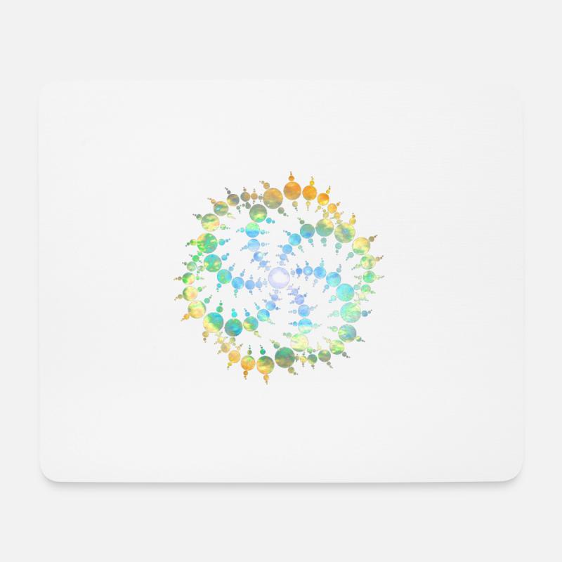 Kornkreis / Crop Circle Spiral - Galaxy Universum - Mousepad (Querformat) - Weiß