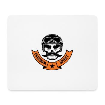 Pilote,skulls - Tapis de souris (format paysage) - blanc - Devant