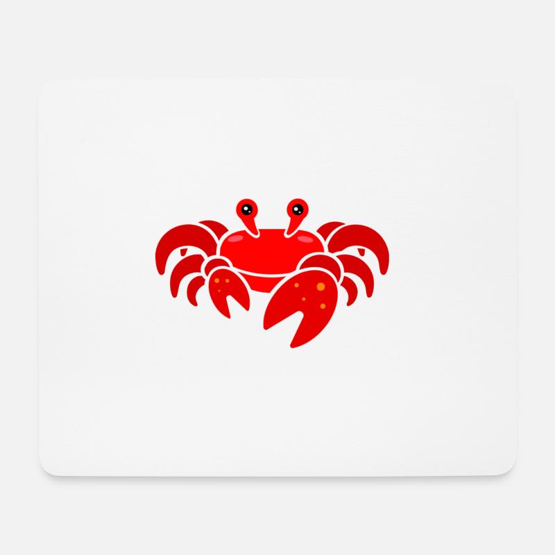 Krabbe - Mousepad (Querformat) - Weiß