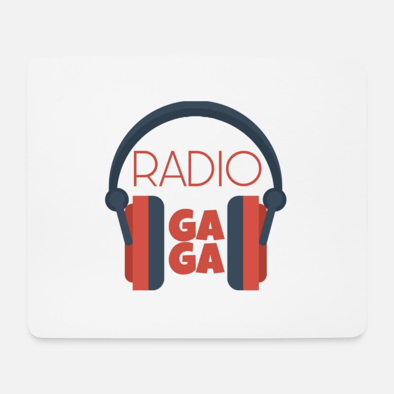 Radio Gaga - Mousepad (Querformat) - Weiß