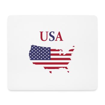 États-Unis Drapeau Continent United State of America - Tapis de souris (format paysage) - blanc - Devant