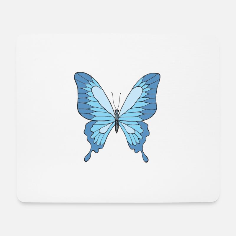 Papillion - Mousepad (Querformat) - Weiß