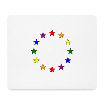 Europe Rainbow Flag - Mouse Pad (horizontal) - white - Front