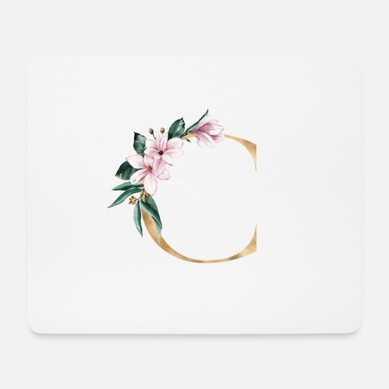 Alphabet C - Mousepad (Querformat) - Weiß