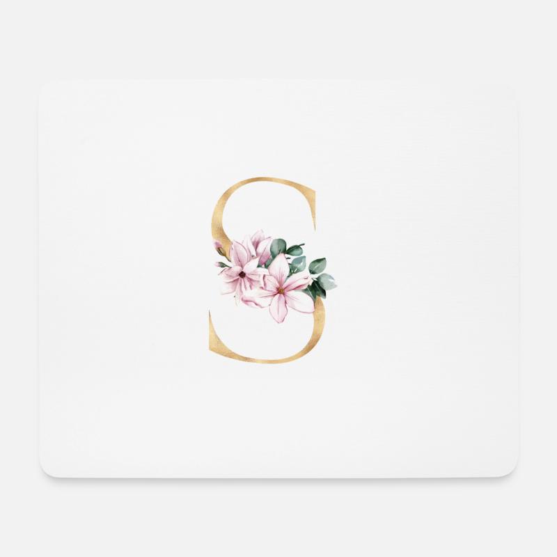 Alphabet S - Mousepad (Querformat) - Weiß