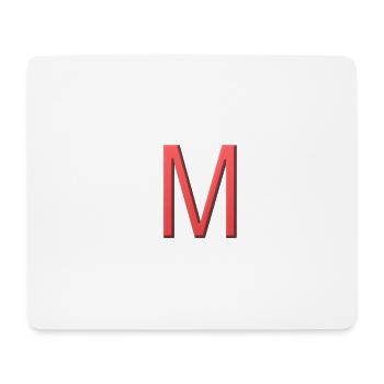 M - Buchstabe - Mousepad (Querformat) - Weiß - Vorne