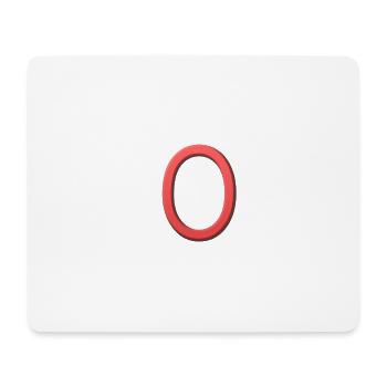 O - Buchstabe - Mousepad (Querformat) - Weiß - Vorne