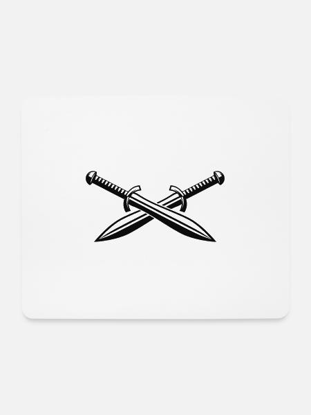 Schwert - Mousepad (Querformat) - Weiß