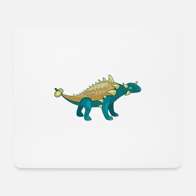 Dinosaurier Ankylosaurus - Mousepad (Querformat) - Weiß