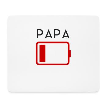 Batterie famille papa - Tapis de souris (format paysage) - blanc - Devant