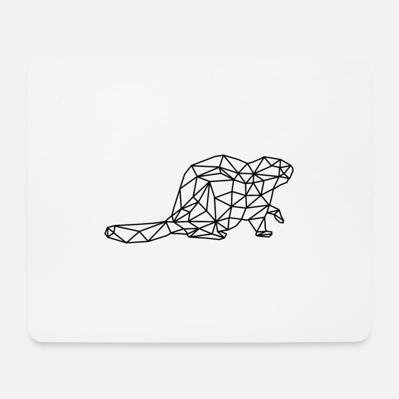 Biber - Mousepad (Querformat) - Weiß