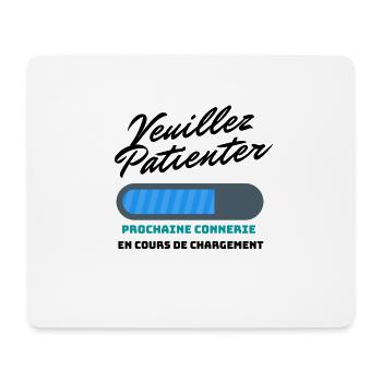 prochaine connerie en cours de chargement - Tapis de souris (format paysage) - blanc - Devant