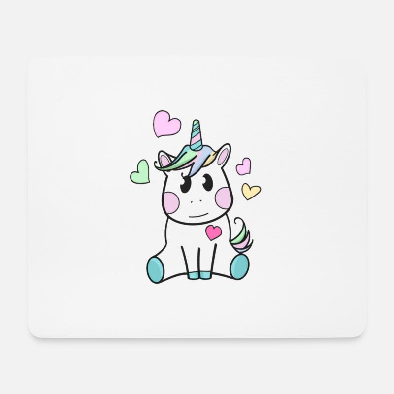 einhorn,unicorn,liebe,herz - Mousepad (Querformat) - Weiß
