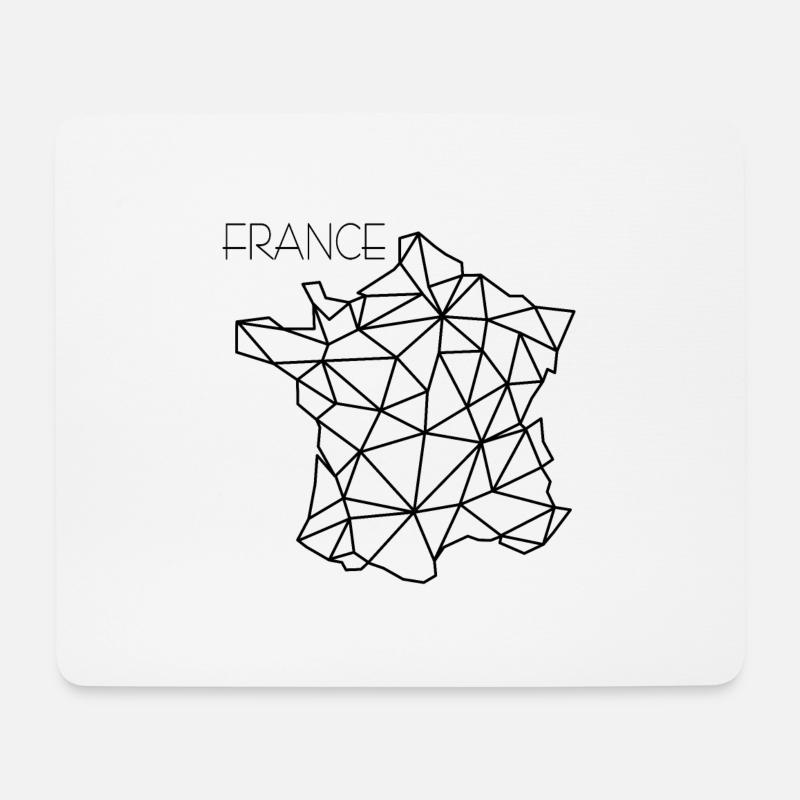 Frankreich - Mousepad (Querformat) - Weiß