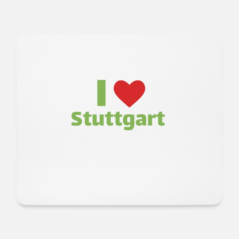 Ich liebe Stuttgart - Meine Stadt mit Herz - Mousepad (Querformat) - Weiß
