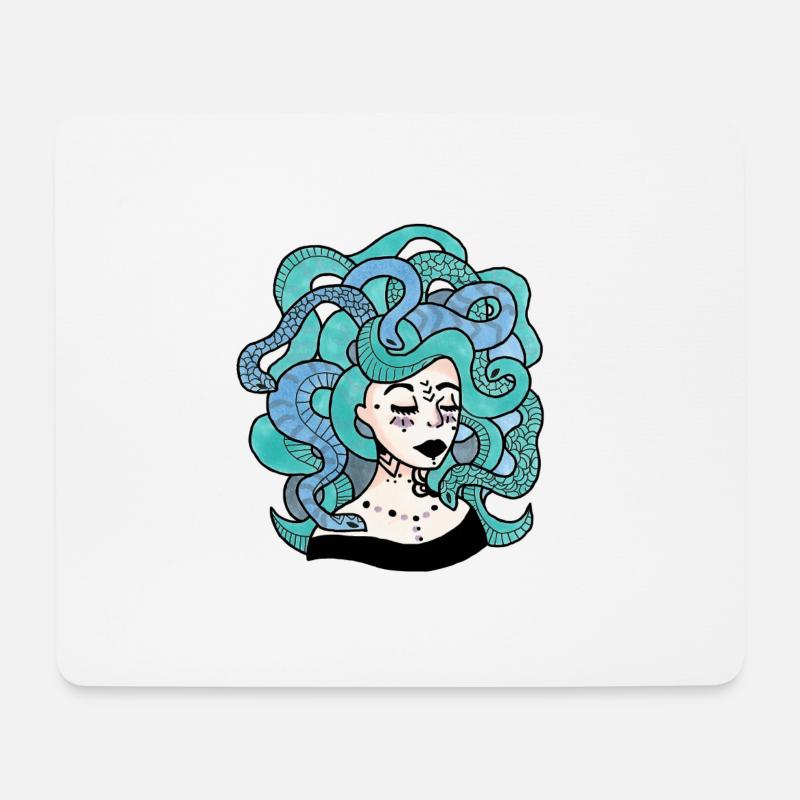 Inked medusa n ° 2 - Mouse Pad (horizontal) - white