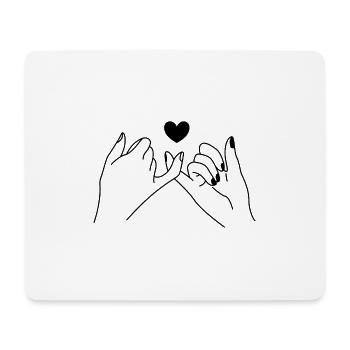 mains - Tapis de souris (format paysage) - blanc - Devant