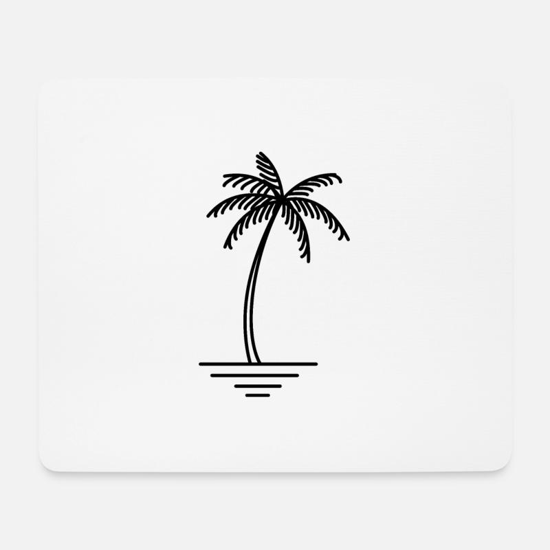 Palm tree - Mouse Pad (horizontal) - white