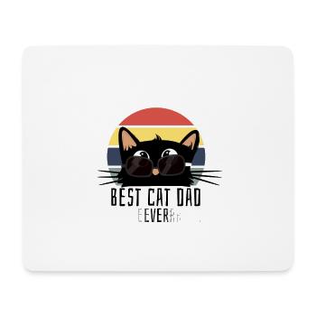 Best cat dad ever - Tapis de souris (format paysage) - blanc - Devant