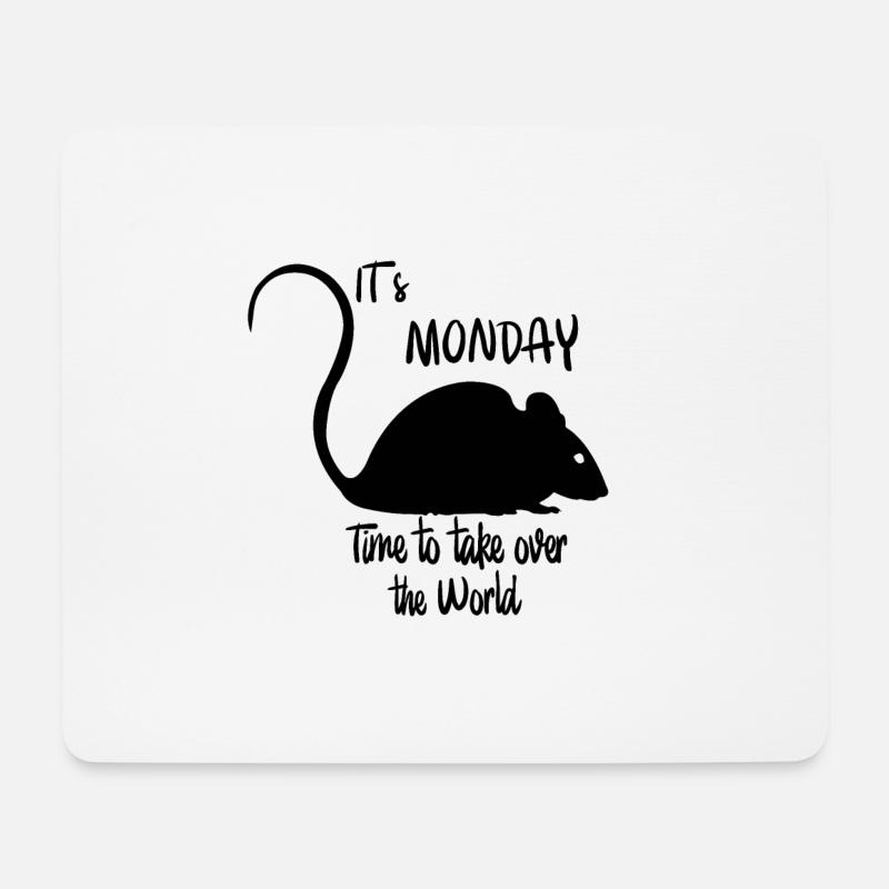Maus - Mousepad (Querformat) - Weiß
