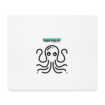 Dad octopus in black! - Mouse Pad (horizontal) - white - Front