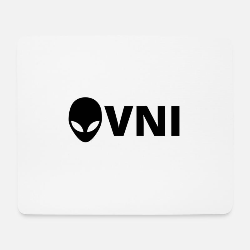Alien UFO - Mousepad (Querformat) - Weiß