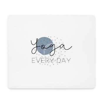 Yoga tous les jours bleu - Tapis de souris (format paysage) - blanc - Devant